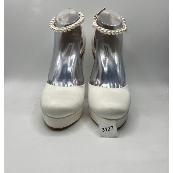 Anthropologie Badgley Mischka Felixa Ankle Strap Platform Heels Size 10 - Picture 13 of 13